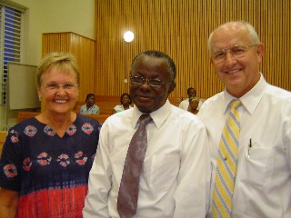 The Leishmans with Patriarch Johnson